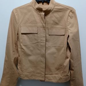 Theory Size Small womens  long sleeve light brown shirt / jacket